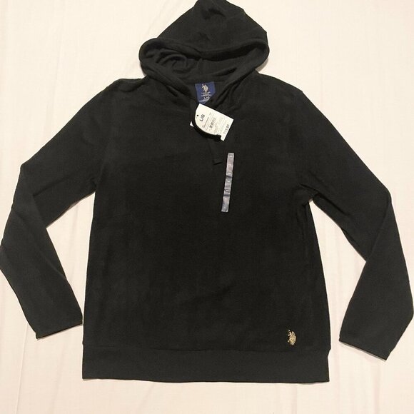 US Polo Assn Sleepwear Fleece Shirt Long Sleeve Mens Large Pullover - Picture 1 of 16